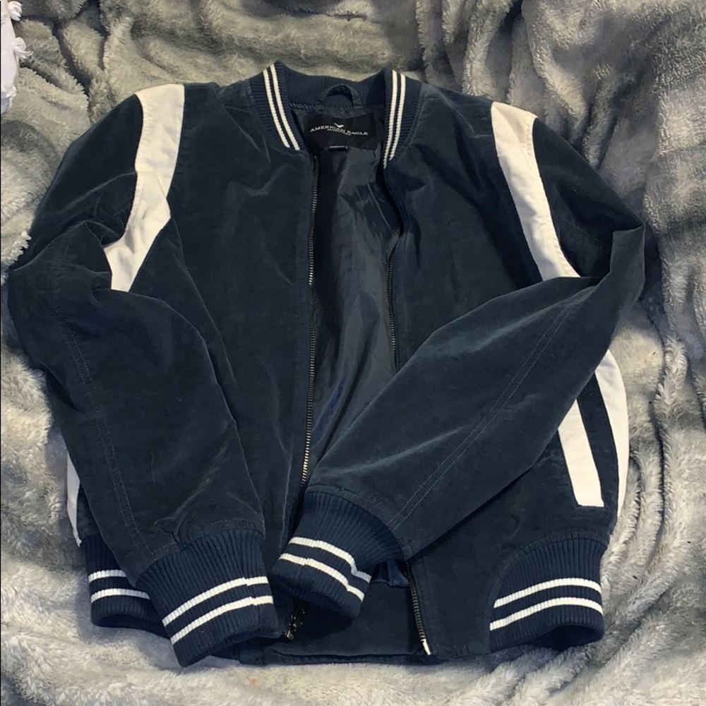 American Eagle Suede Bomber Jacket - image 2